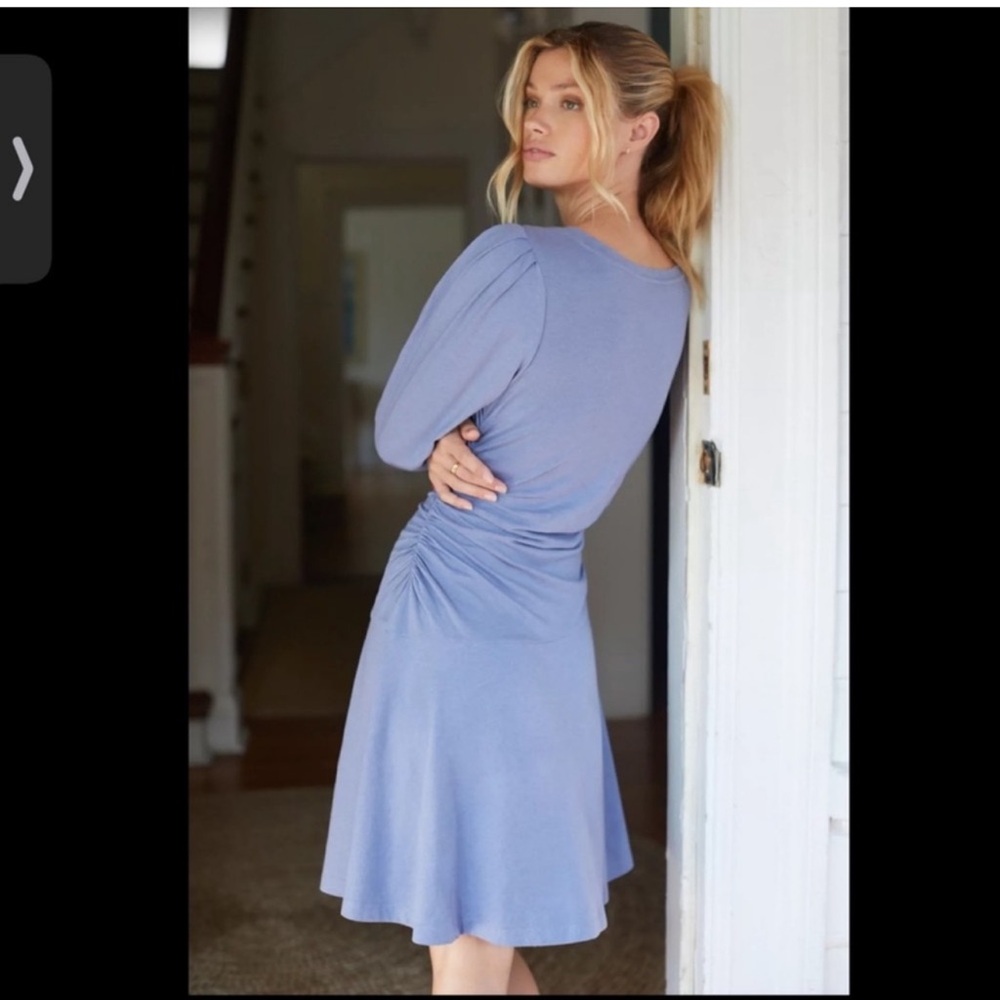 NWOT daily practice side ruched lounge mini dress